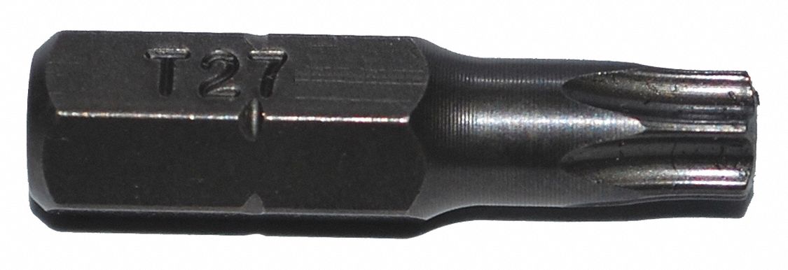 Insert Bit: Insert Bit, T27 Bit Size, Imperial, Torx® Head, T27 Bit Industry Size, Std, 5 PK