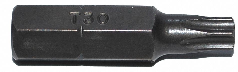 Insert Bit: Insert Bit, T30 Bit Size, Imperial, Torx® Head, T30 Bit Industry Size, Std, 5 PK