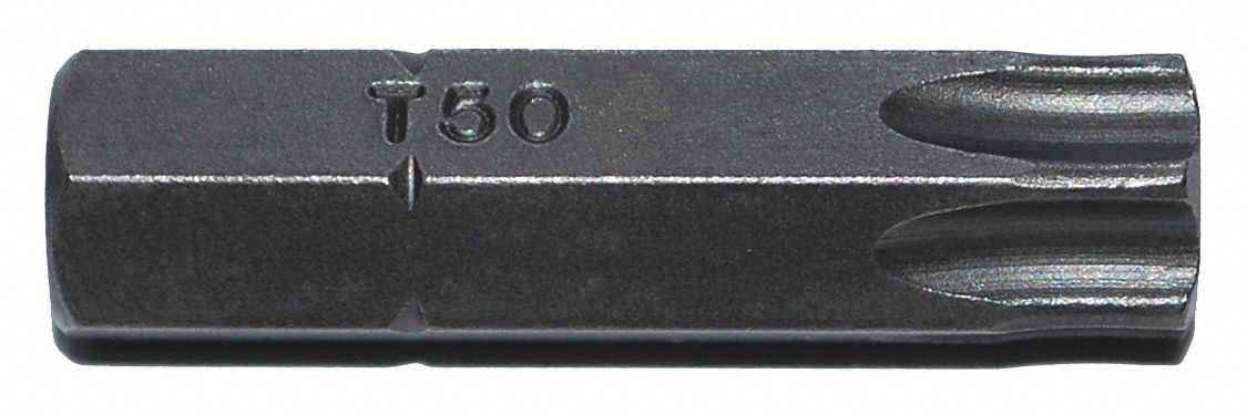 Insert Bit: Insert Bit, T50 Bit Size, Imperial, Torx® Head, T50 Bit Industry Size, Std, 5 PK