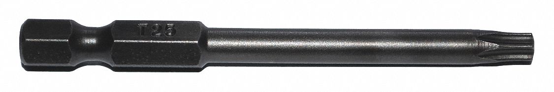 Power Bit: Power Bit, T25 Bit Size, Imperial, Torx® Head, T25 Bit Industry Size, Std, 5 PK
