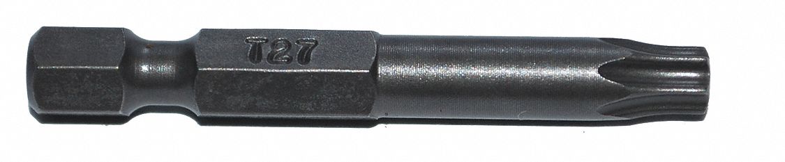 Power Bit: Power Bit, T27 Bit Size, Imperial, Torx® Head, T27 Bit Industry Size, Std, 5 PK