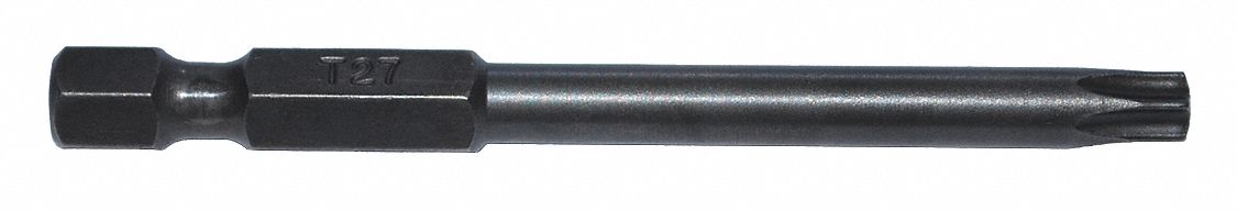 Power Bit: Power Bit, T27 Bit Size, Imperial, Torx® Head, T27 Bit Industry Size, Std, 5 PK