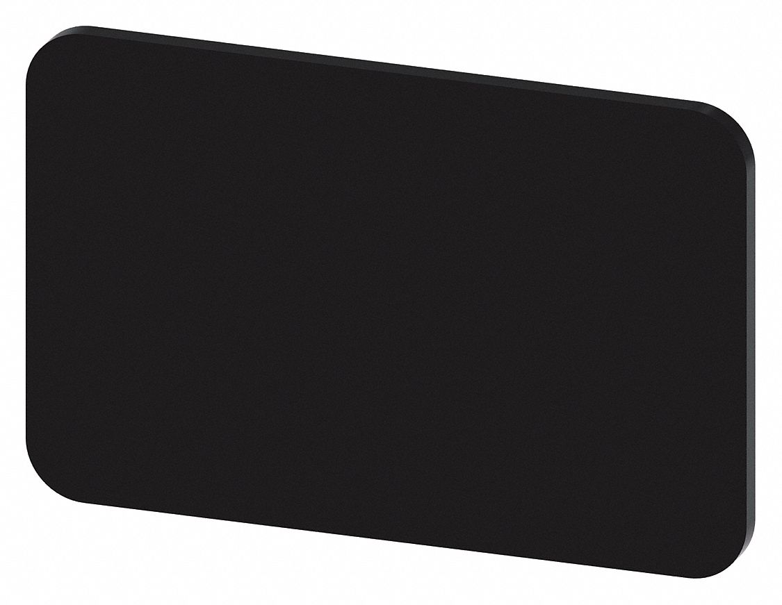 Inscription Plate,  Plastic,  Black,  22 mm