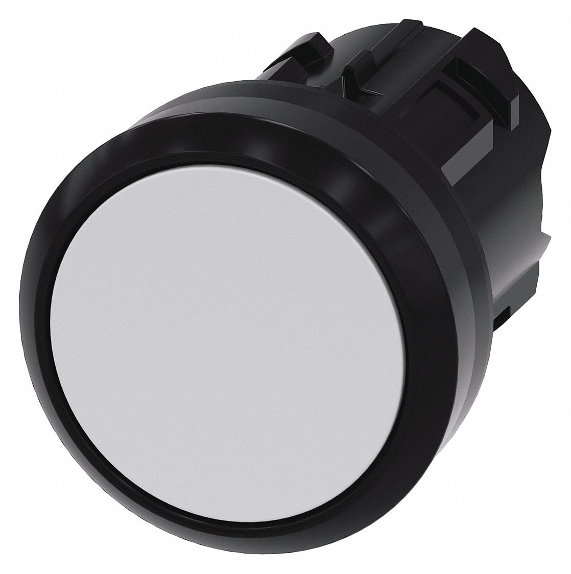 Flush Push Button: White, 22 mm Mounting Size, Non-Metallic, Maintained