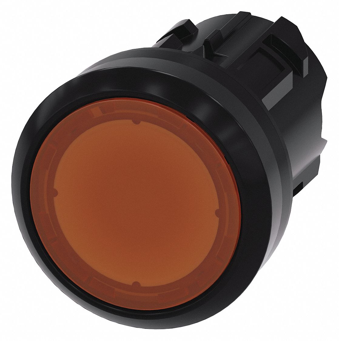 Flush Push Button: Amber, 22 mm Mounting Size, Non-Metallic, Momentary