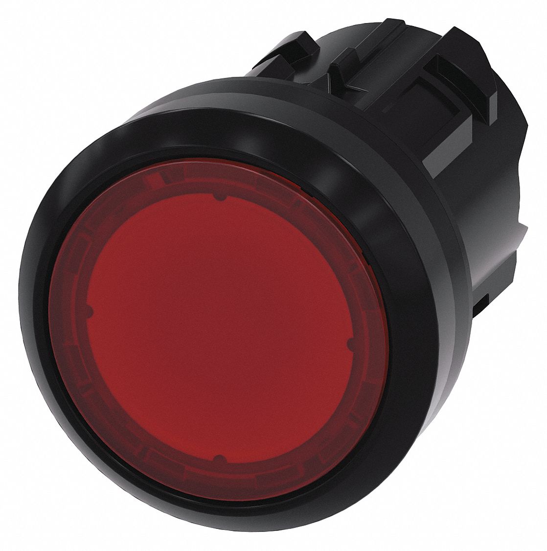 Flush Push Button: Red, 22 mm Mounting Size, Non-Metallic, Maintained