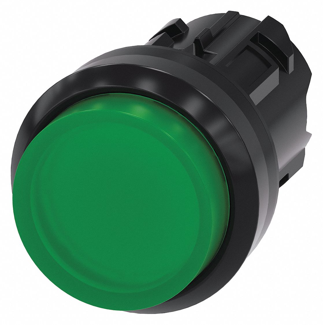 Extended Push Button: Green, 22 mm Mounting Size, Non-Metallic, Momentary