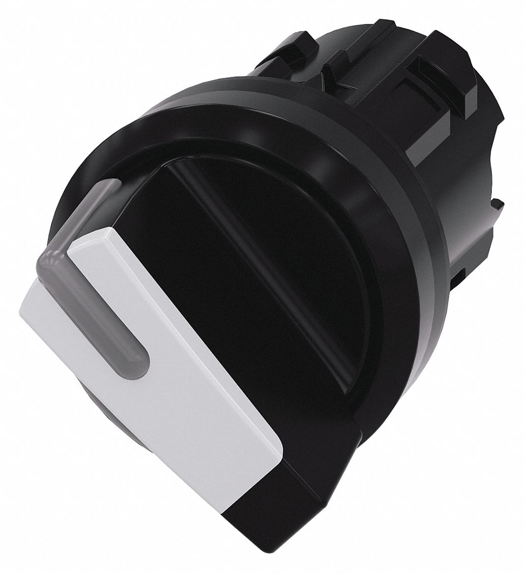 Short-Handled Selector Switch: 22 mm Panel Mount Size, 2 Positions, No Cam Included Cam