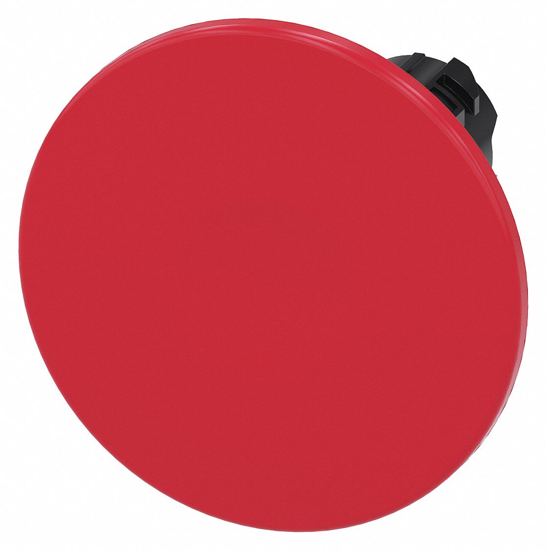 Mushroom Head Push Button: Red, 22 mm Mounting Size, Non-Metallic, Momentary