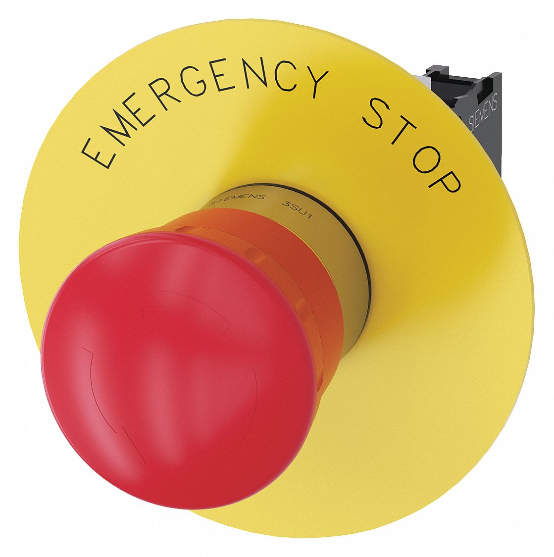 Emergency Stop Push Button: Non-Illuminated, Mushroom Head Profile, Non-Metallic, 22 mm, 1NC