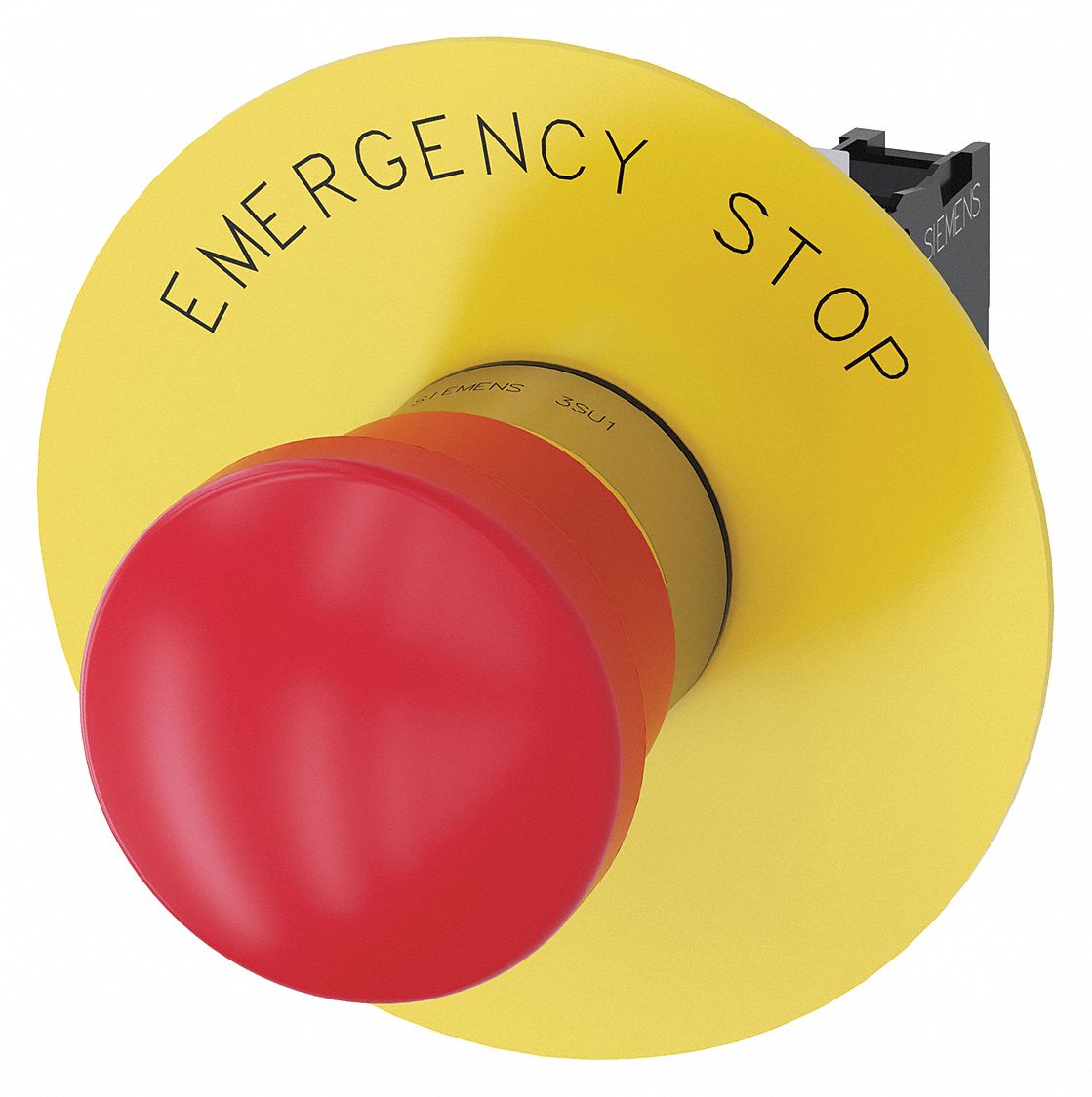 Emergency Stop Push Button: Non-Illuminated, Mushroom Head Profile, Non-Metallic, 22 mm, 1NC