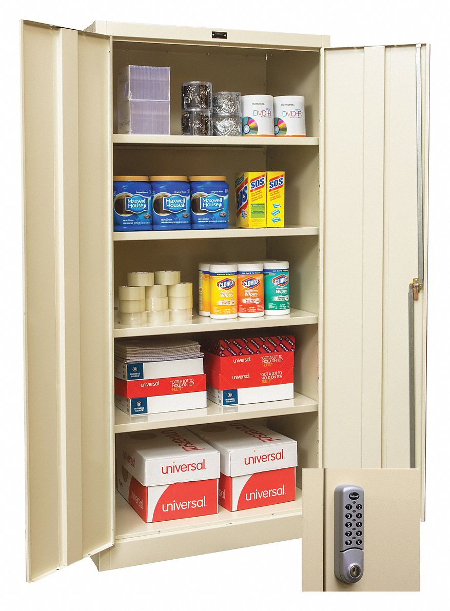 GRAINGER APPROVED Storage 36 in x 18 in x 78 in, Swing Handle