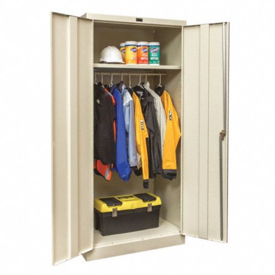 GRAINGER APPROVED Commercial Storage Cabinet, Tan, 78 in H ...