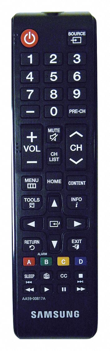Remote Control: For Samsung Model Televisions, Plastic, Original, Black
