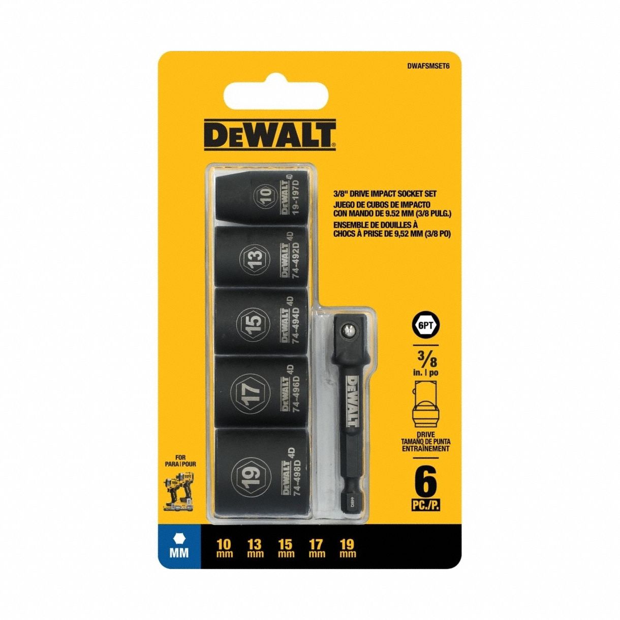 DEWALT Socket Set 6-PC
