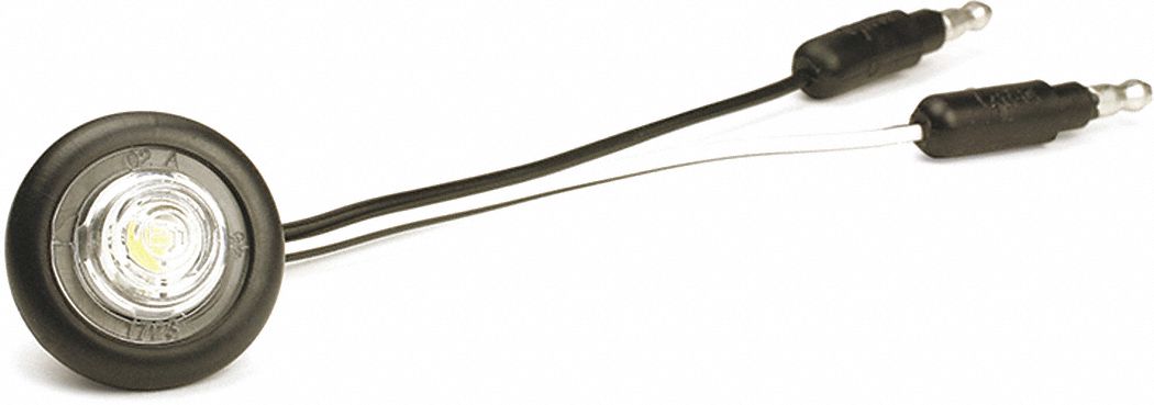 MicroNova DOT Clearance Marker Light: Clearance Light, LED, Round, Surface Mount, Clear