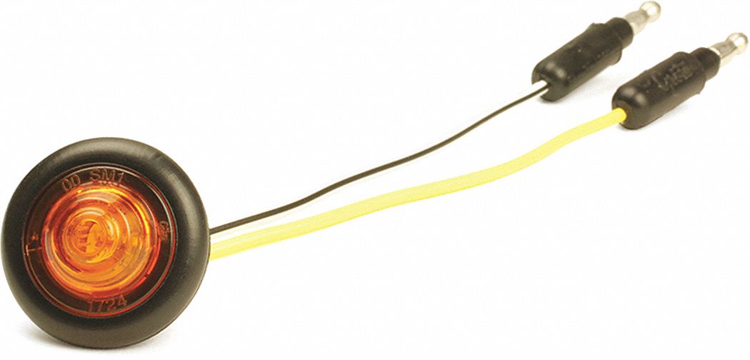 MicroNova DOT Clearance Marker Light: Clearance Light, LED, Round, Surface Mount, Amber