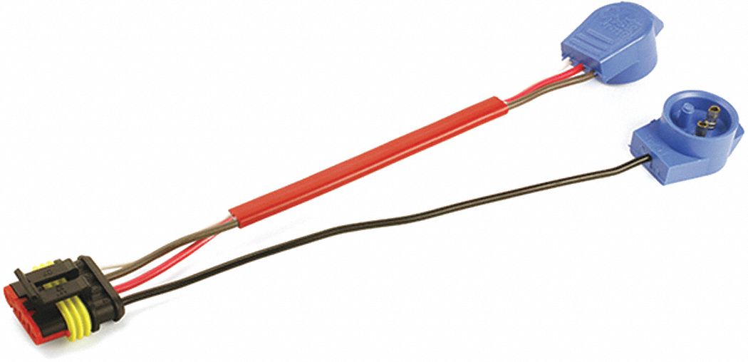 PIGTAIL, 4-WAY HARD SHELL/MALE PIN CONNECTOR, 4 WIRES, 9 IN WIRE L, 3 CONNECTORS