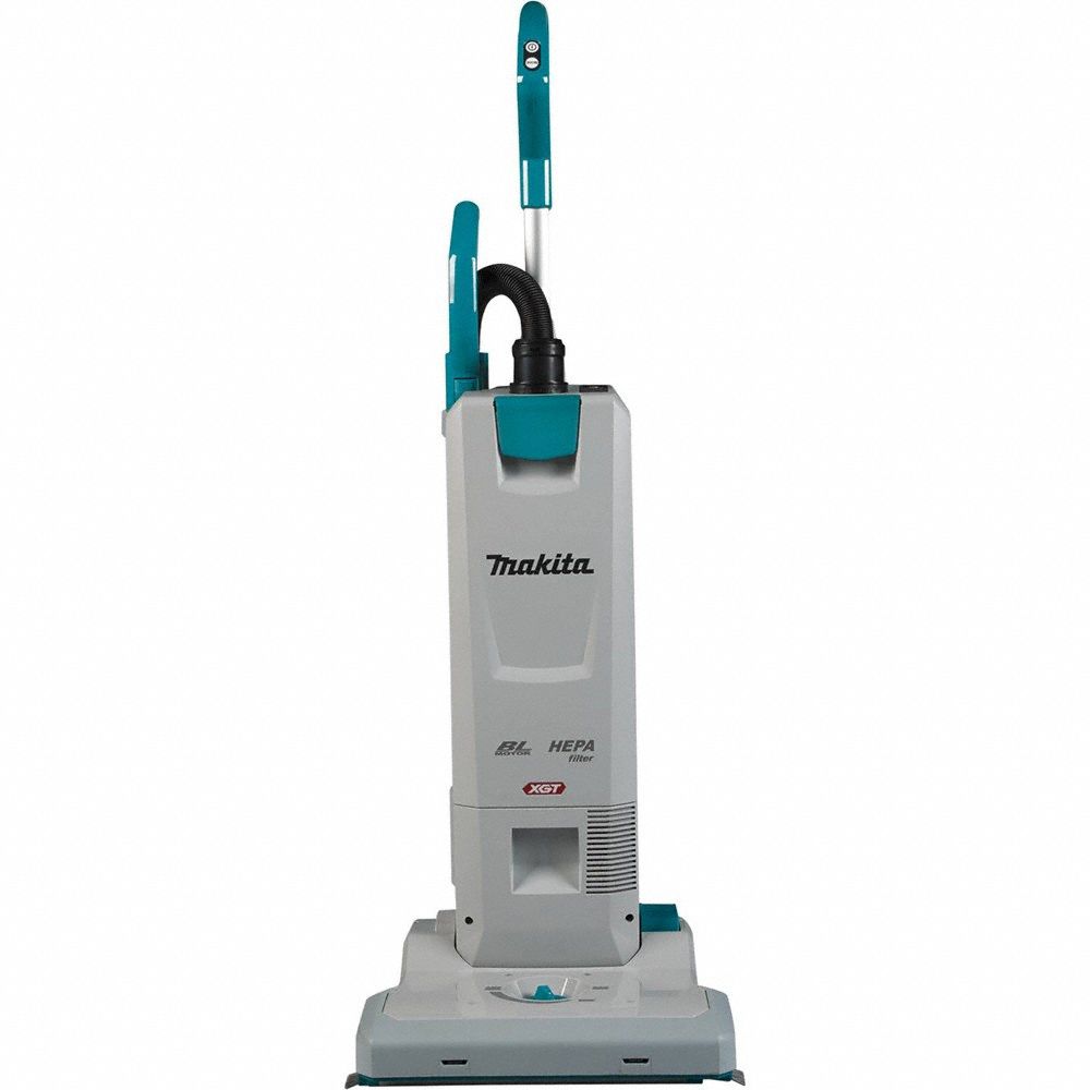 Upright Vacuum Cleaner: 15 in Cleaning Path Wd, 64 cfm Air Flow, 20.3 lb Wt, HEPA, Bag, White