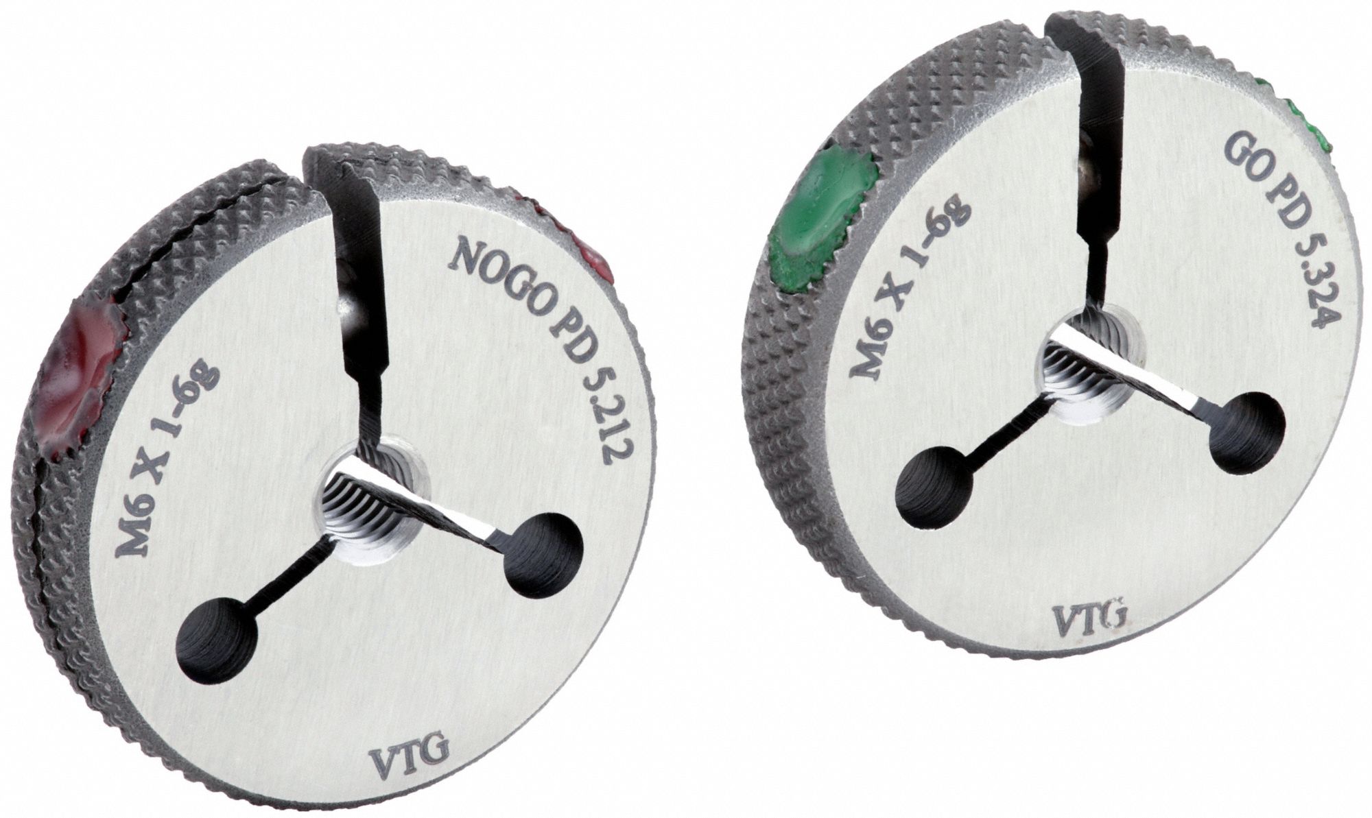 VERMONT GAGE, M6 x 1.00 Thread Size, Go/NoGo (Plus/Minus), Threaded