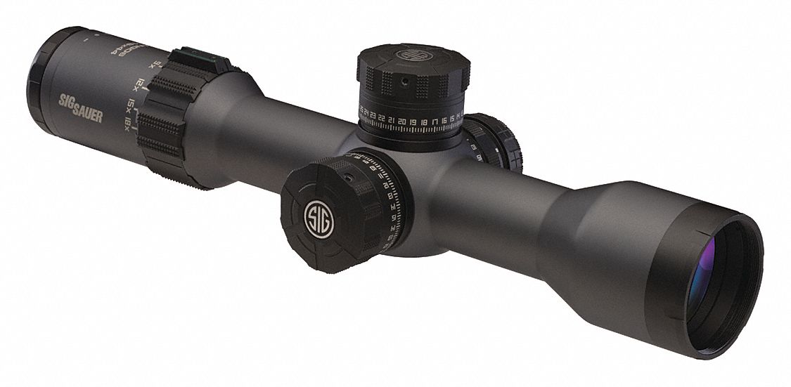 Rifle Scope: 3x to 18x, 44 mm Objective Lens, Calibration Reticle, 32 ft @ 1x/ 5.8 ft @ 6x