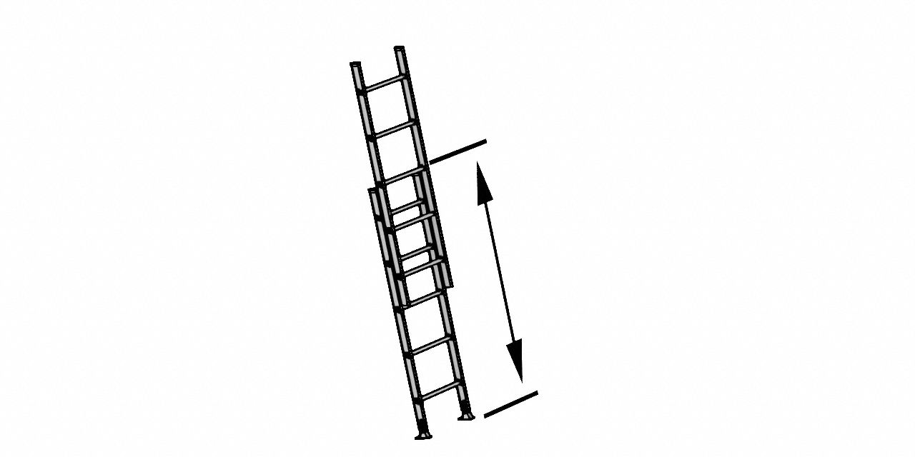 WERNER 250 lb 17 ft Non-Conductive Fiberglass Extension Ladders