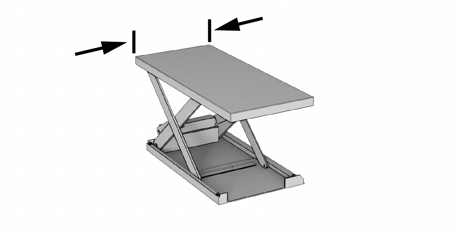 DAYTON, Electric, 4,000 lb Load Capacity, Scissor Lift Table