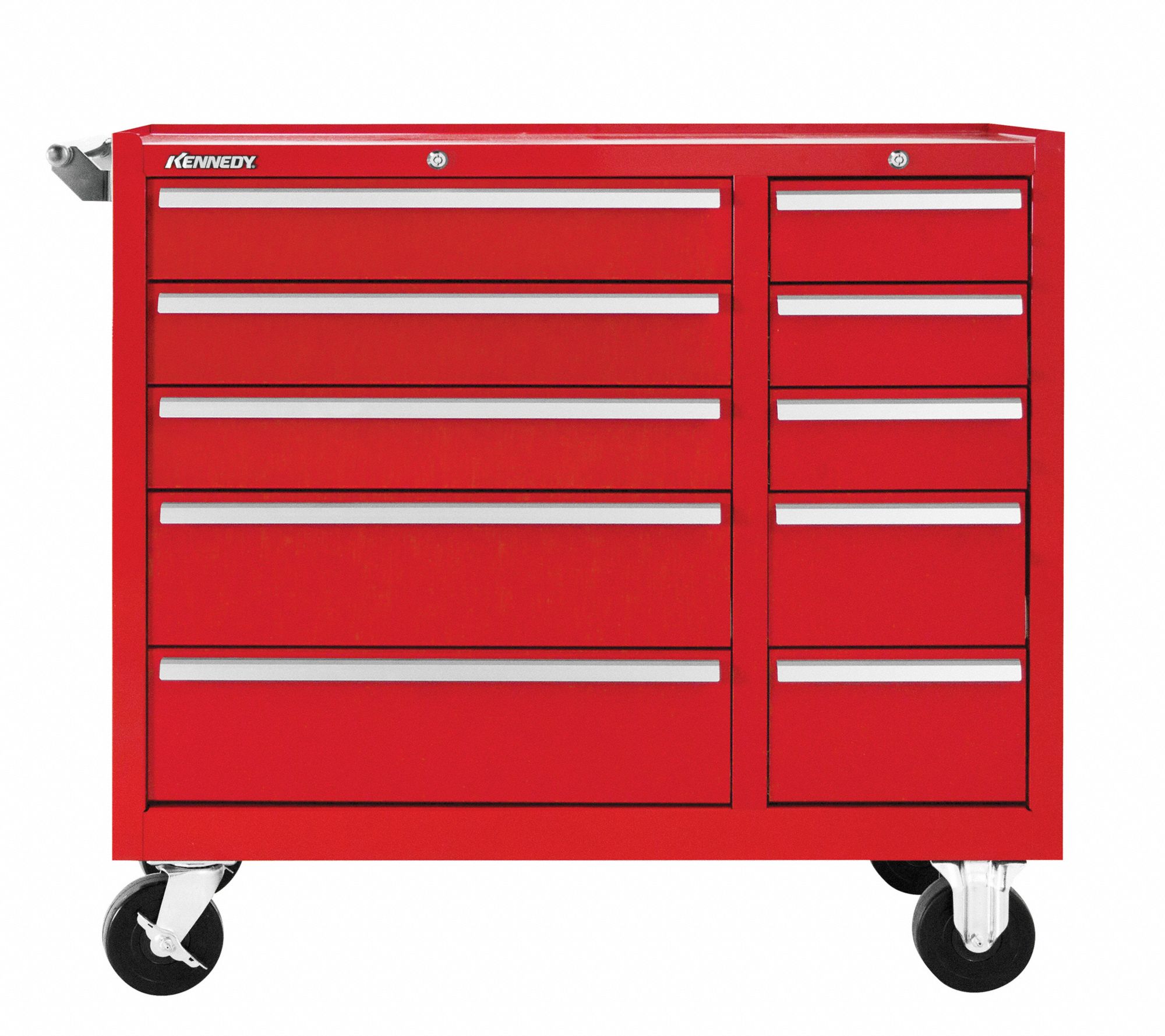 WESTWARD, Gloss Red, 26 3/4 in W x 18 15/16 in D x 39 1/2 in H, Rolling  Tool Cabinet - 32H888