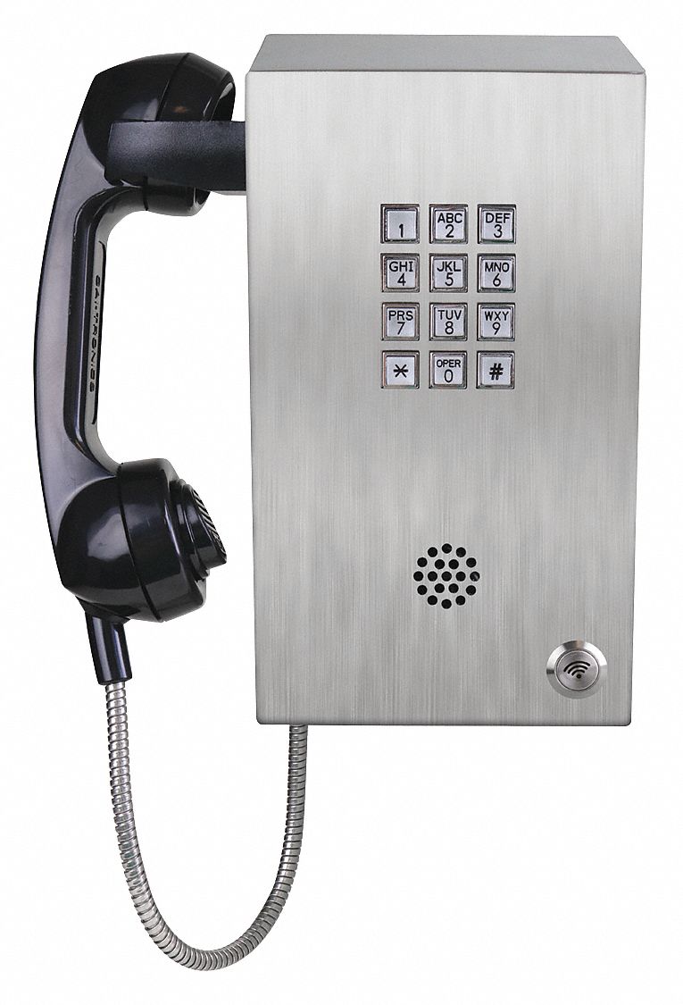 Telephone: Analog, Gray, 1 Handsets, 1 Lines, PSTN, Behavioral Health/Keypad