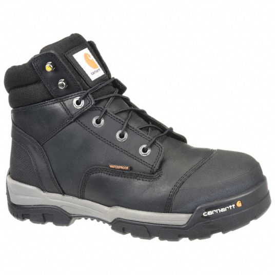 CARHARTT 6 in Work Boot, 8, M, Men's, Black, Composite Toe Type, 1 PR ...