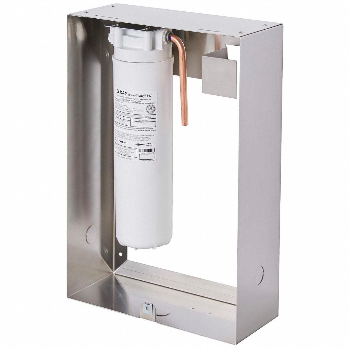 ELKAY Water Filter System 0.05 micron, 1.5 gpm, 1,500 gal, 1/4 in_3/8 in, NPT, 4 5/8 in Overall