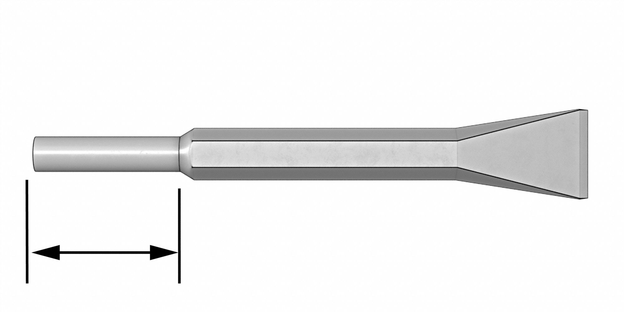 Chipping bit for online hammer drill