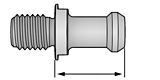 Flange to End of Knob Length