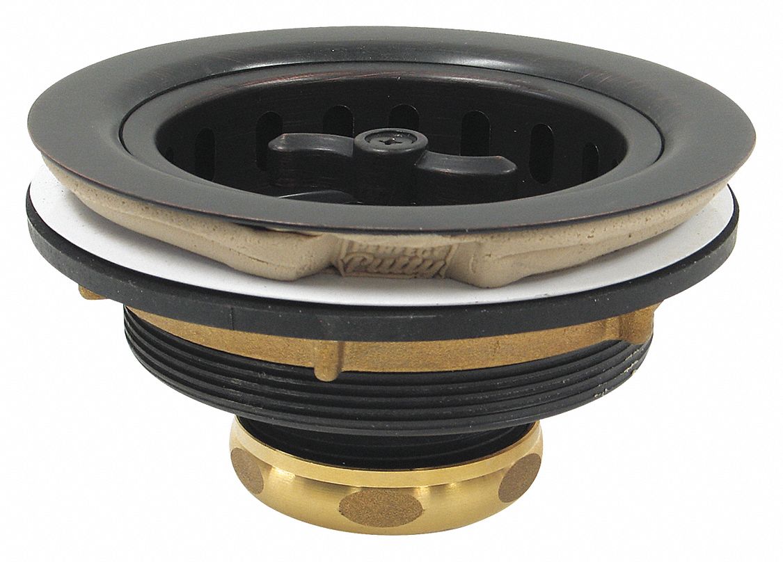 PERFECT PUTTY Brass Round Sink Strainers with PreInstalled Putty, 1 1/2 in Pipe Dia., 5 in