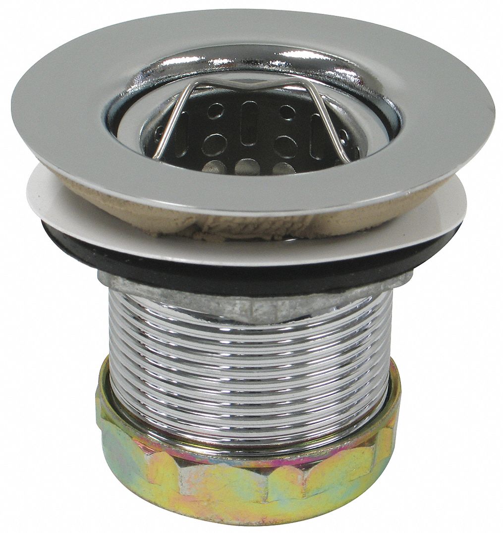Strainer: 3 in Overall Dia, 3 in Overall Ht, 1 1/2 in Pipe Dia, Stainless Steel