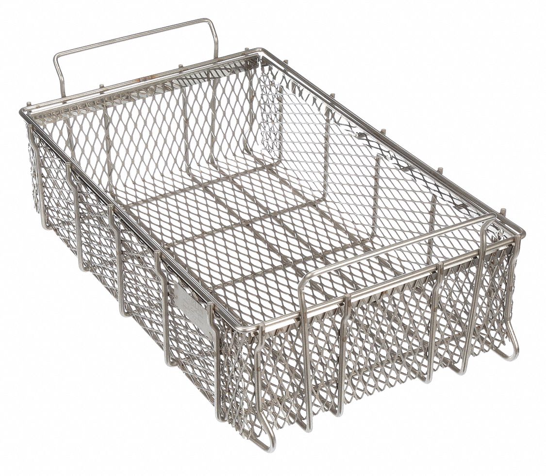 MARLIN STEEL WIRE PRODUCTS, Rectangular, Stainless Steel, Parts Washer ...