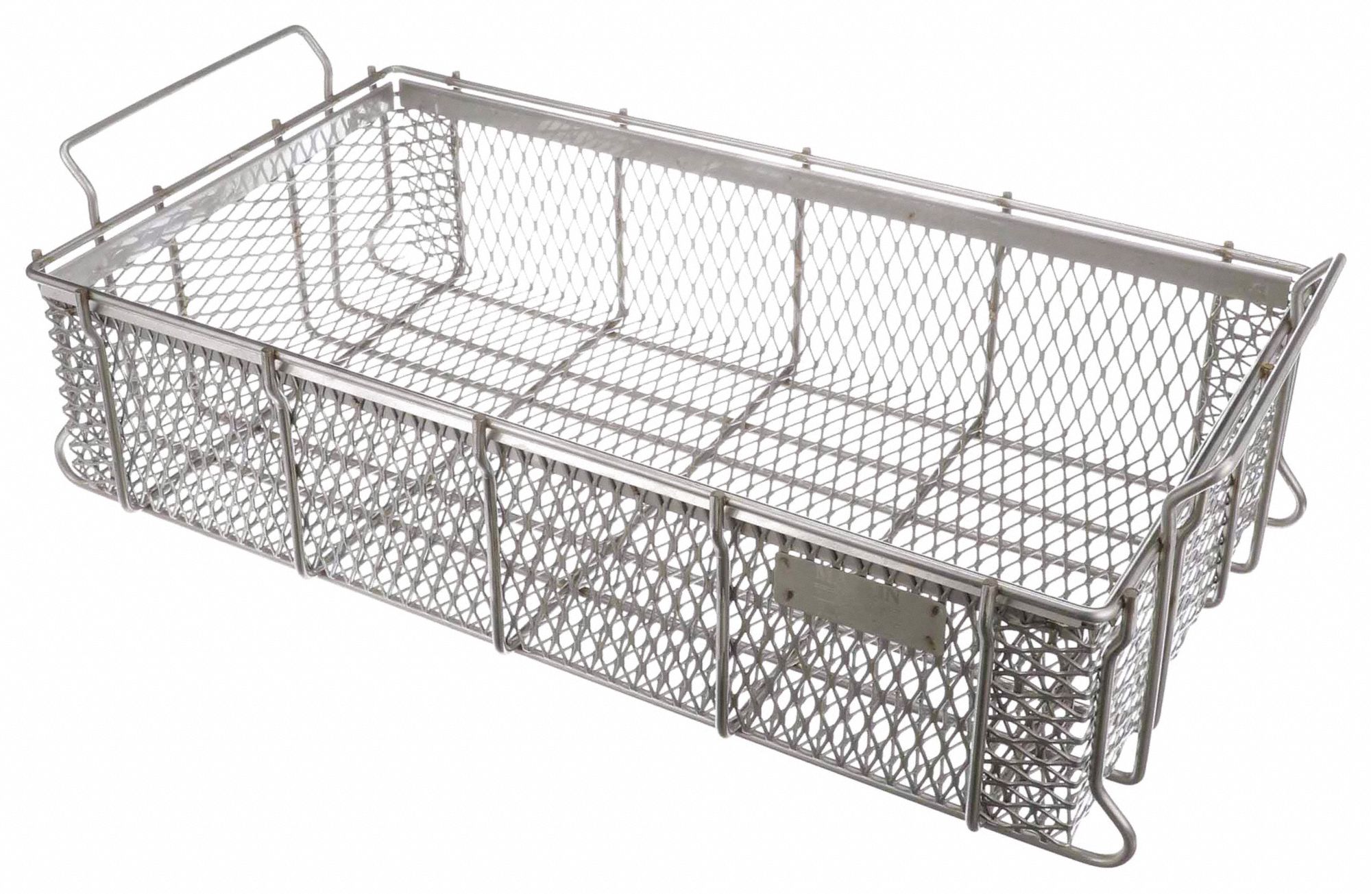 16' x 10' Stainless Steel Mesh Parts Washer Basket, 1/2' Mesh