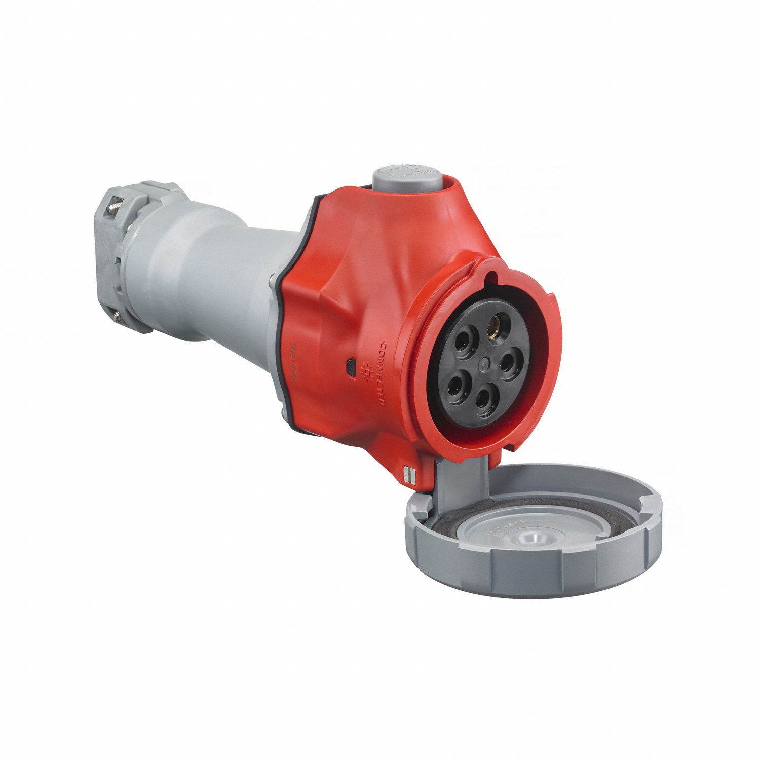 Watertight Pin and Sleeve Connector: 60/63 A, 200/346 to 240/415V AC, 10 hp Horsepower Rating