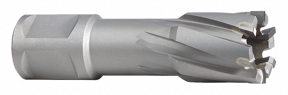 Annular Cutter: 1 1/16 in Cutter Dia, 1 3/8 in Max Cutting Dp, Bright, Carbide