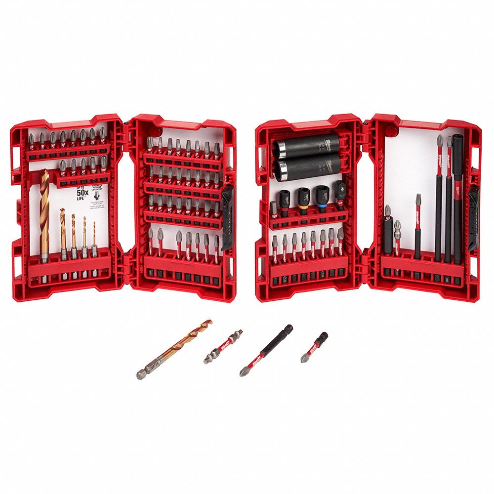 SCREWDRIVER BITS,IMPACT,124 PCS
