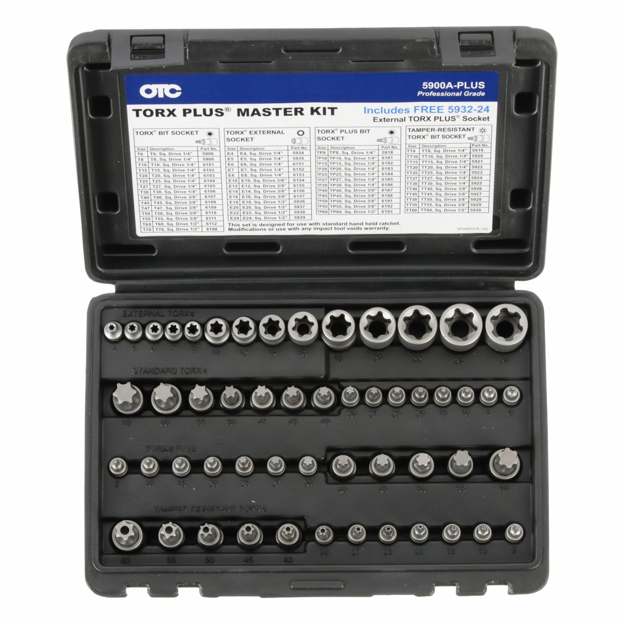 ENSMBL DOUILLE,TORX(R),OXYDE NOIR,53 PCS