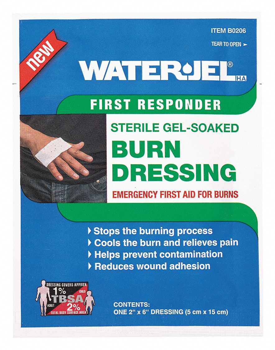 BURN DRESSING, STERILE, WATERPROOF, WHITE, 2 X 6 IN, NON-WOVEN