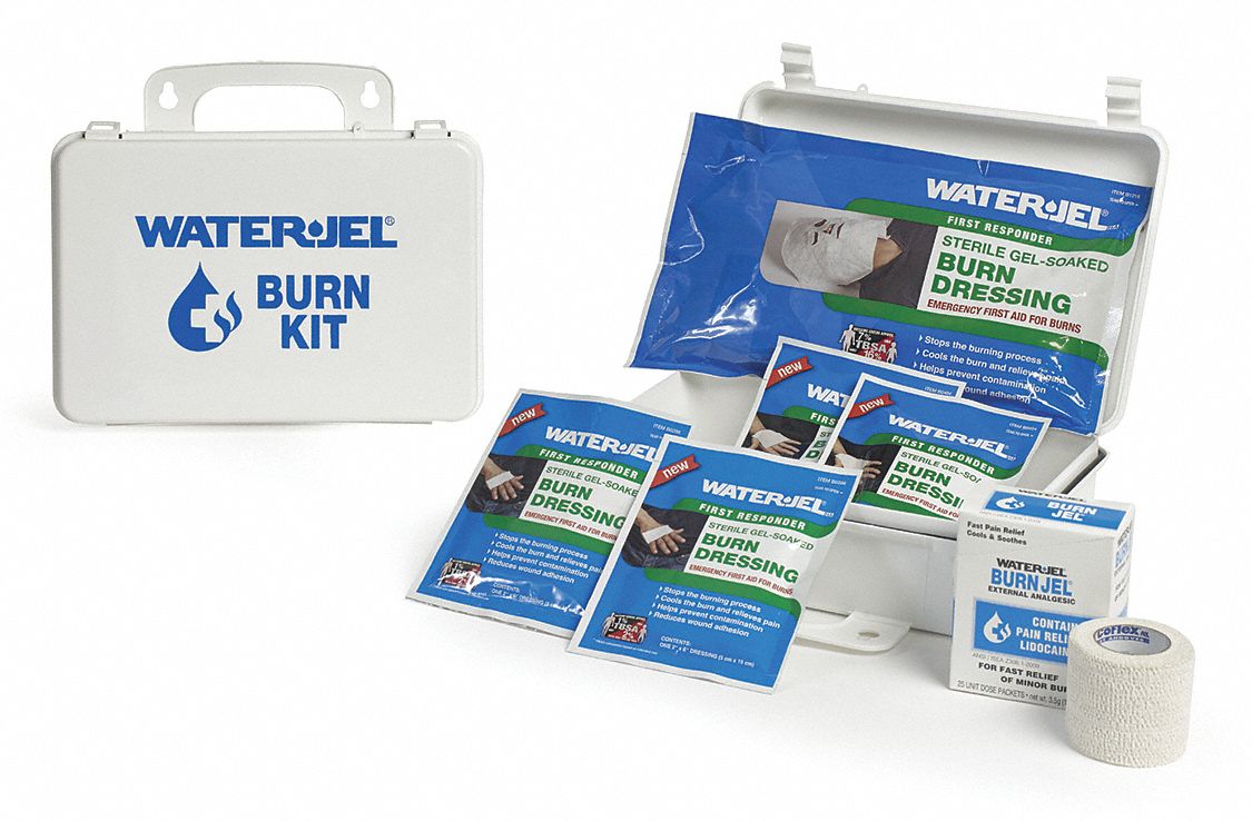 WATERJEL Plastic Burn Care Kit, White; People Served 110 415J33FSK