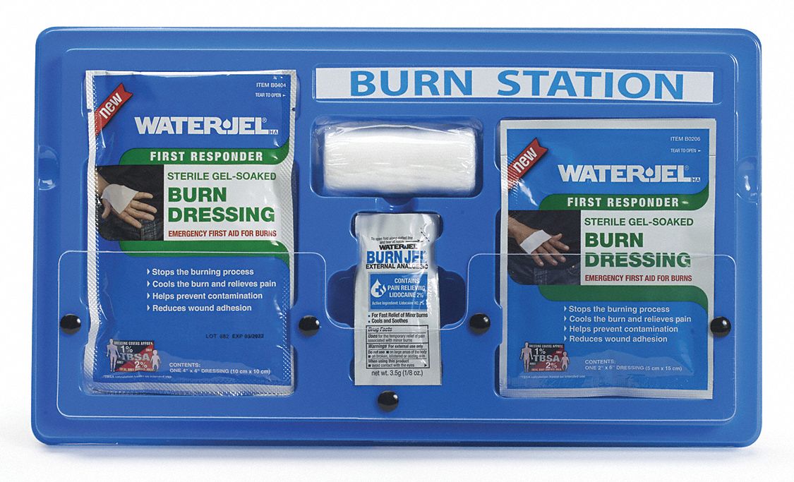 WATERJEL Plastic Burn Care Kit, Blue; People Served 15 415J38EBSS