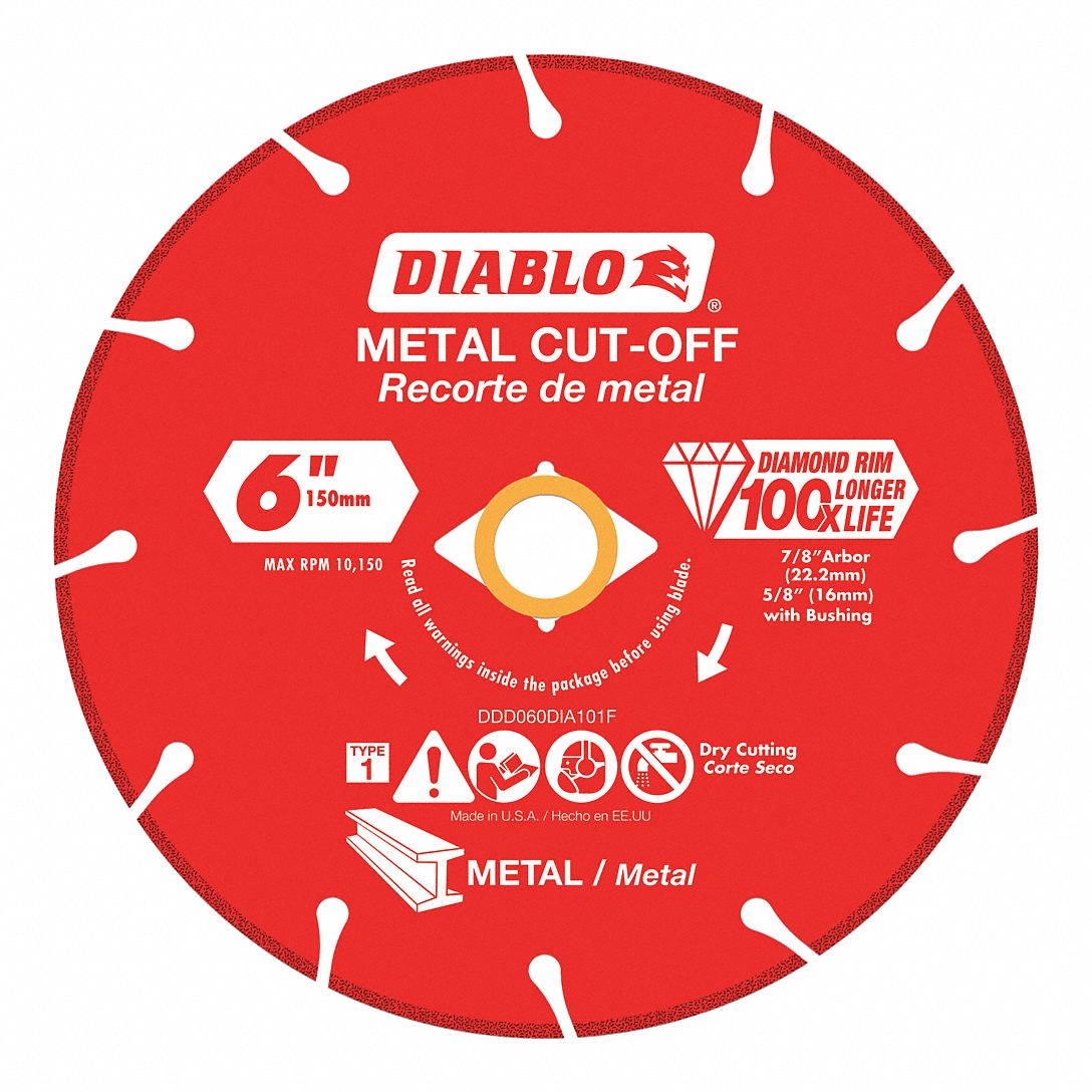 Diablo 6 In Blade Dia 5 8 In 7 8 In Arbor Size Diamond Saw Blade 415j83 Ddd060dia101f