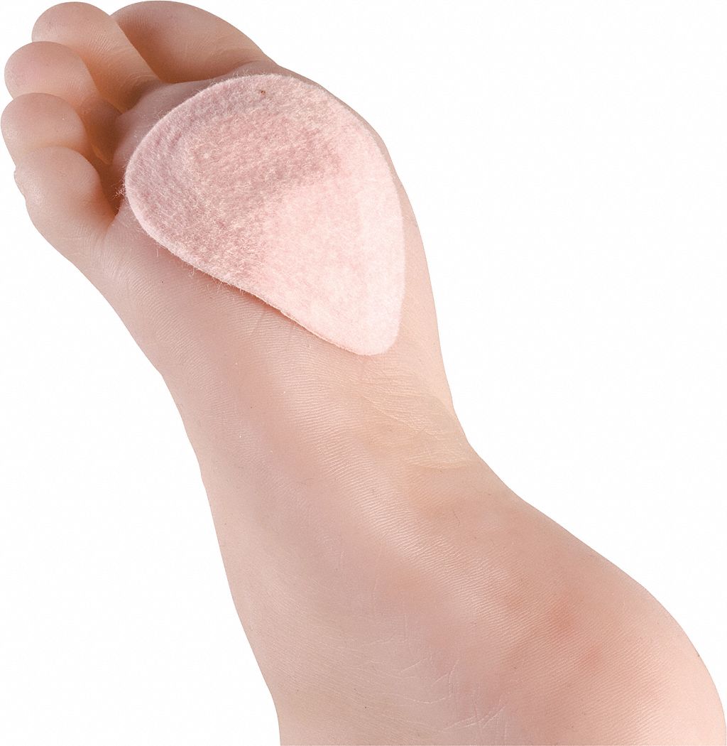 Metatarsal Pad: Felt, 1 1/8 in Unit Lg, 1 in Unit Wd, 6 PK