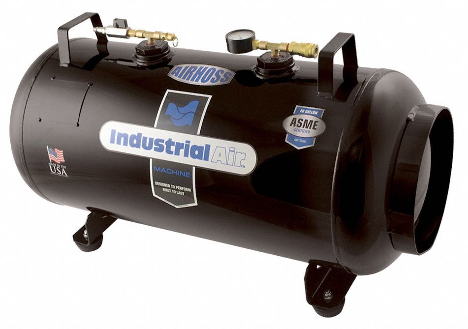 INDUSTRIAL AIR Air Tank: 20 gal Tank Capacity, 150 psi Max Op Pressure ...