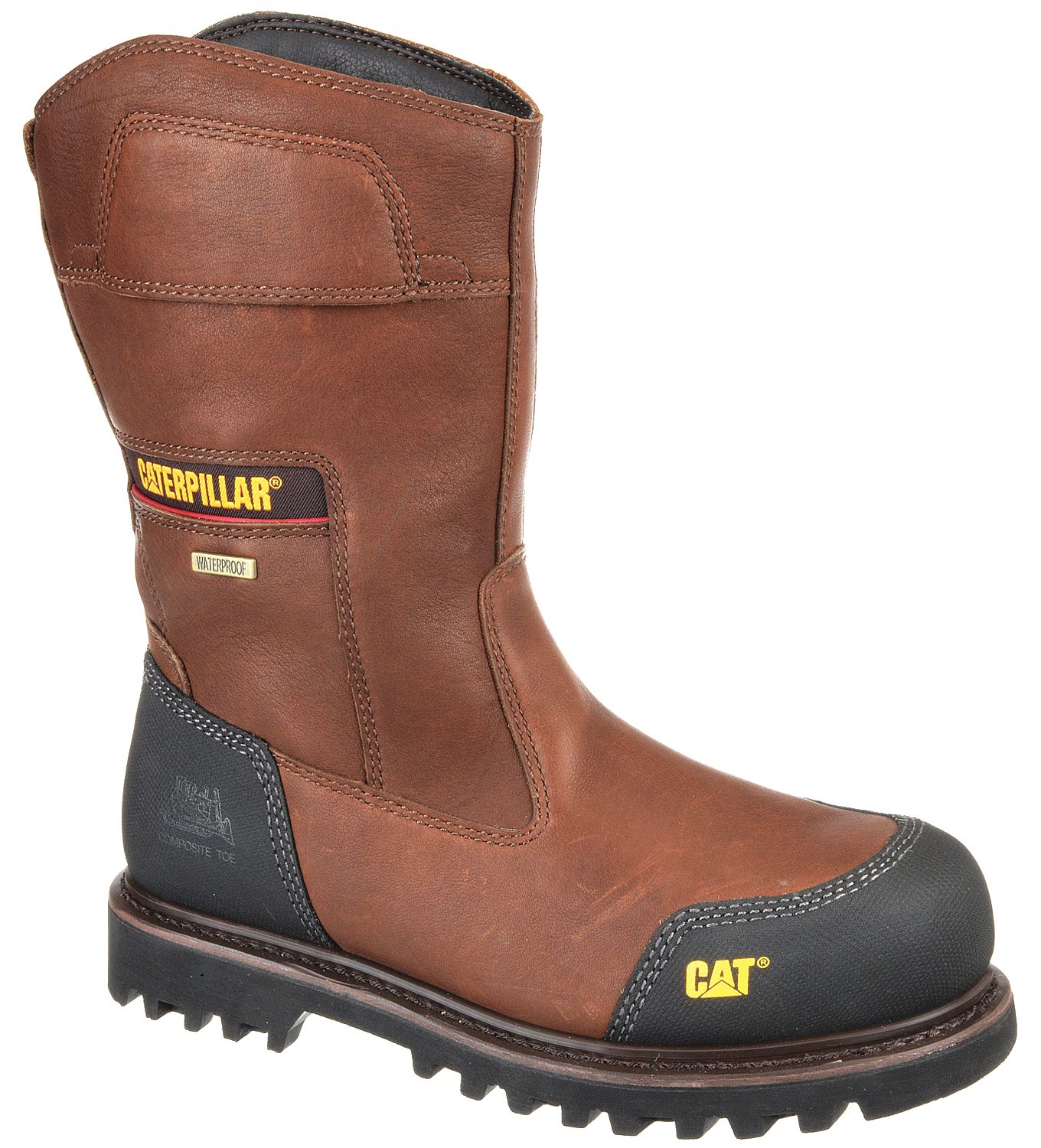 CAT Work Boots, 9-1/2, M, Brown, Composite, PR - 415N09|P90744 9.5M ...