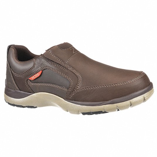 ROCKPORT WORKS Loafer Shoe, 10-1/2, W, Men's, Brown, Steel Toe Type, 1 ...