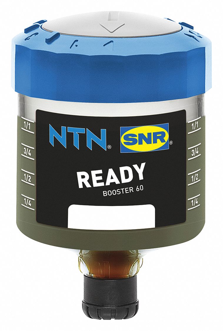 NTN Single Point Lubricator: 60 cc Feeder Capacity, Mobil Polyrex EM, 1/4  in Connection Size, NPT